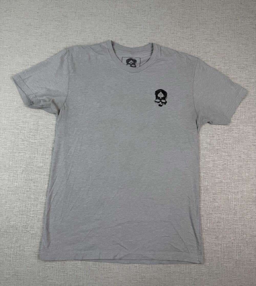 Zero Foxtrot Reap What You Sow T-Shirt Men’s Medium Gray Skull Coffin USA Made